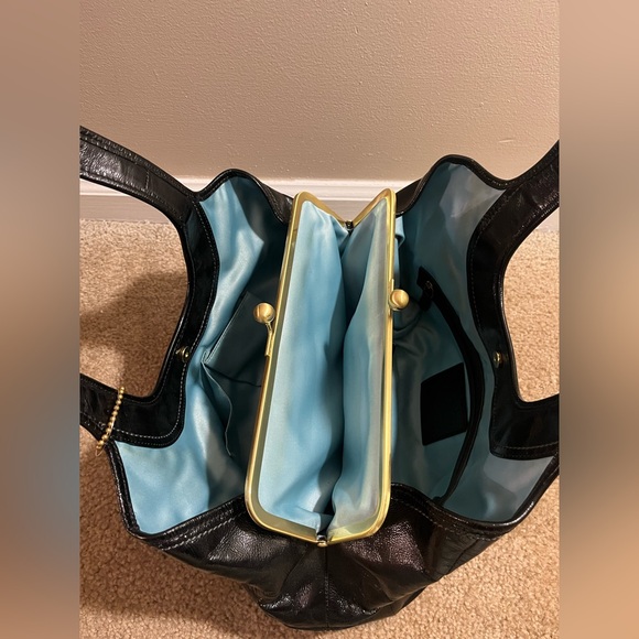 Coach Ergo Patent Leather Black Kisslock Leather Shoulder Bag Purse 12520 - Picture 5 of 9